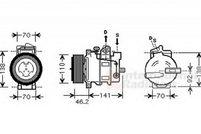 VAN WEZEL 3000k427 -  Компрессор, кондиционер